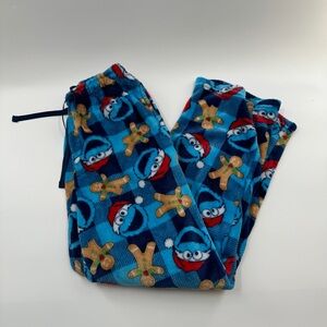 Sesame Street Cookie Monster Fleece Pajama Bottoms – Women’s Size Small